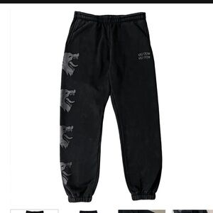 Killcrew Heavyweight Lux 'War Wolf' Sweatpants Size L In Blackout